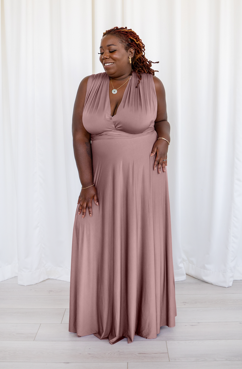 Mauve dress plus size best sale